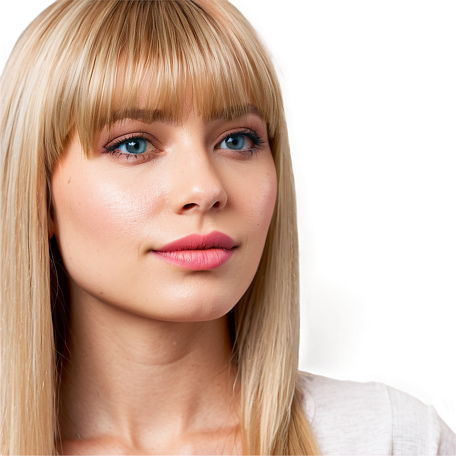 Blonde Bangs For Square Face Png 9 PNG image