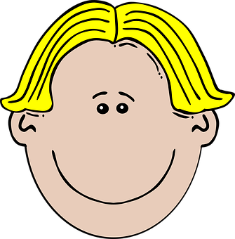Blonde Cartoon Character Smiling PNG image