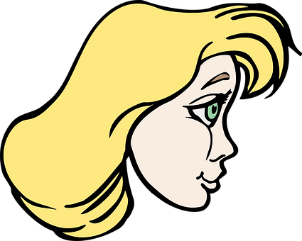 Blonde Cartoon Profile PNG image