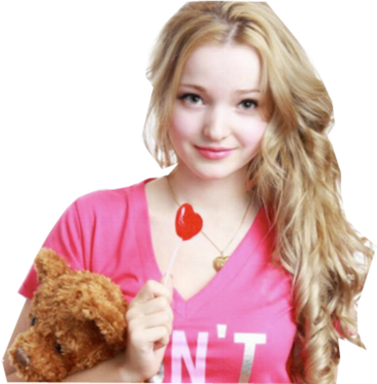 Blonde Girlwith Teddyand Lollipop PNG image