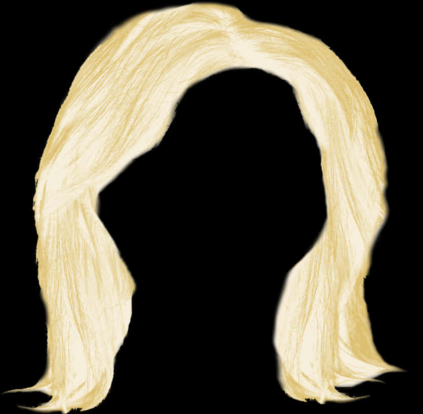 Blonde Hair Arch Graphic PNG image