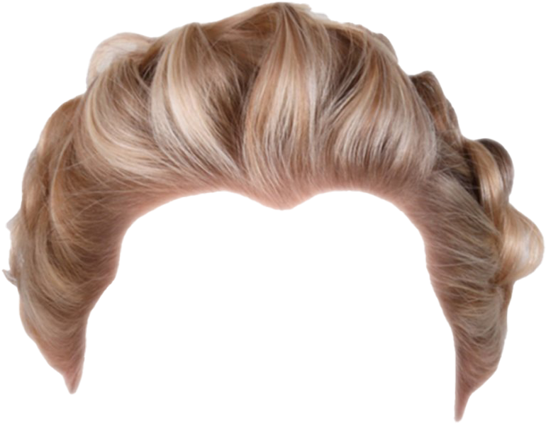 Blonde Hair Wig Transparent Background PNG image