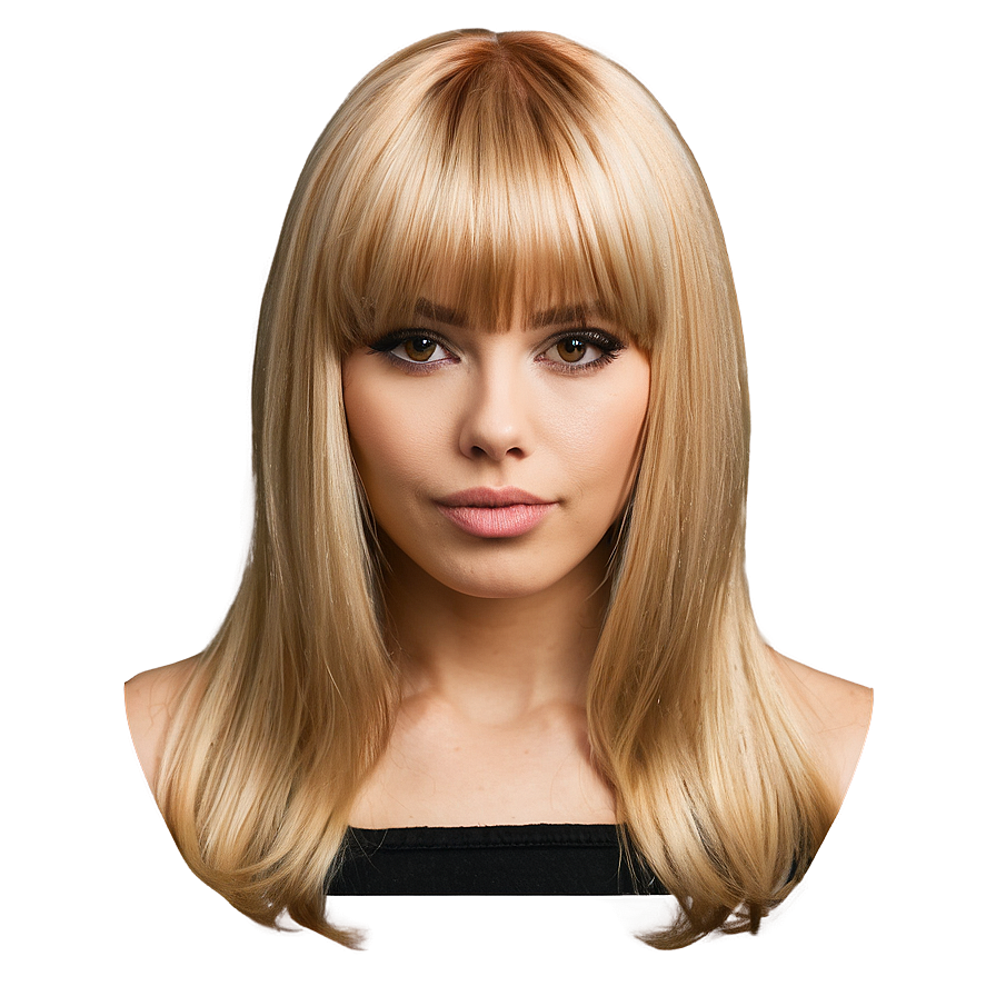 Blonde Hair With Bangs Png 95 PNG image