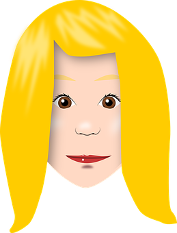 Blonde Haired Girl Cartoon Graphic PNG image