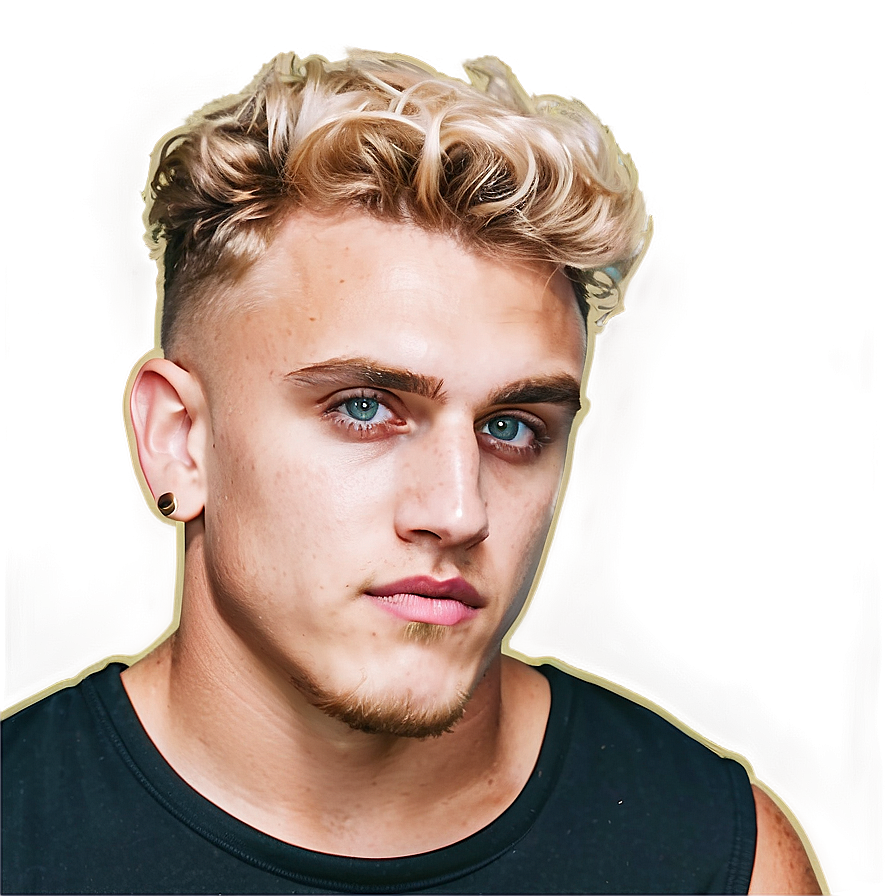 Blonde Haired Young Man Portrait PNG image