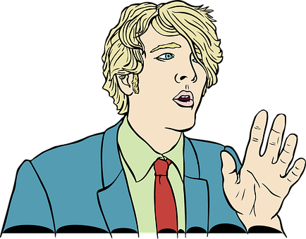 Blonde Man Gesture Illustration PNG image