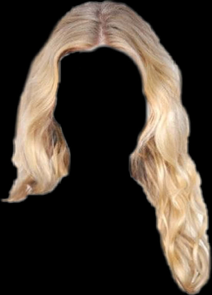 Blonde Wavy Hairstyle Transparent Background PNG image