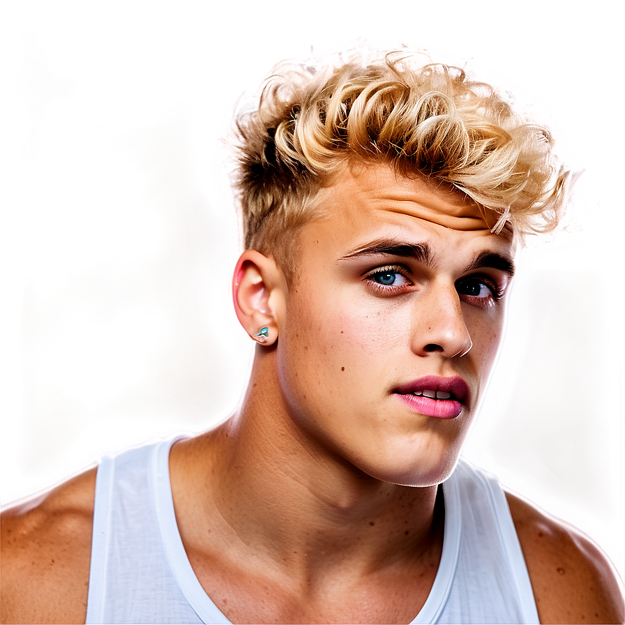 Blonde Young Man Portrait PNG image