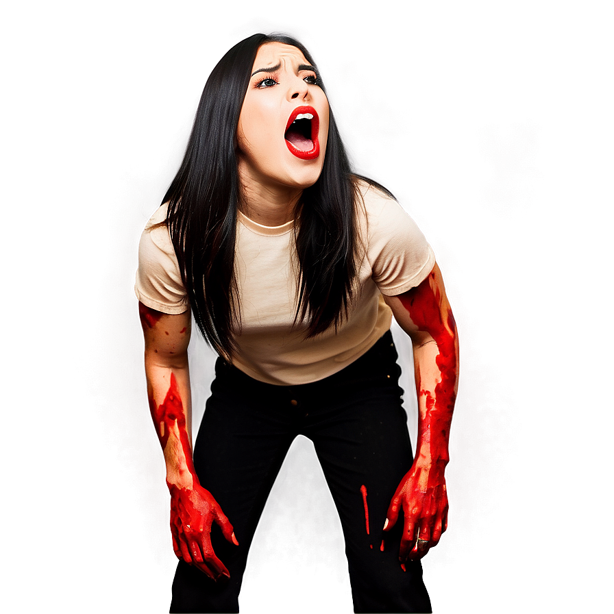 Blood-curdling Scream Png 42 PNG image