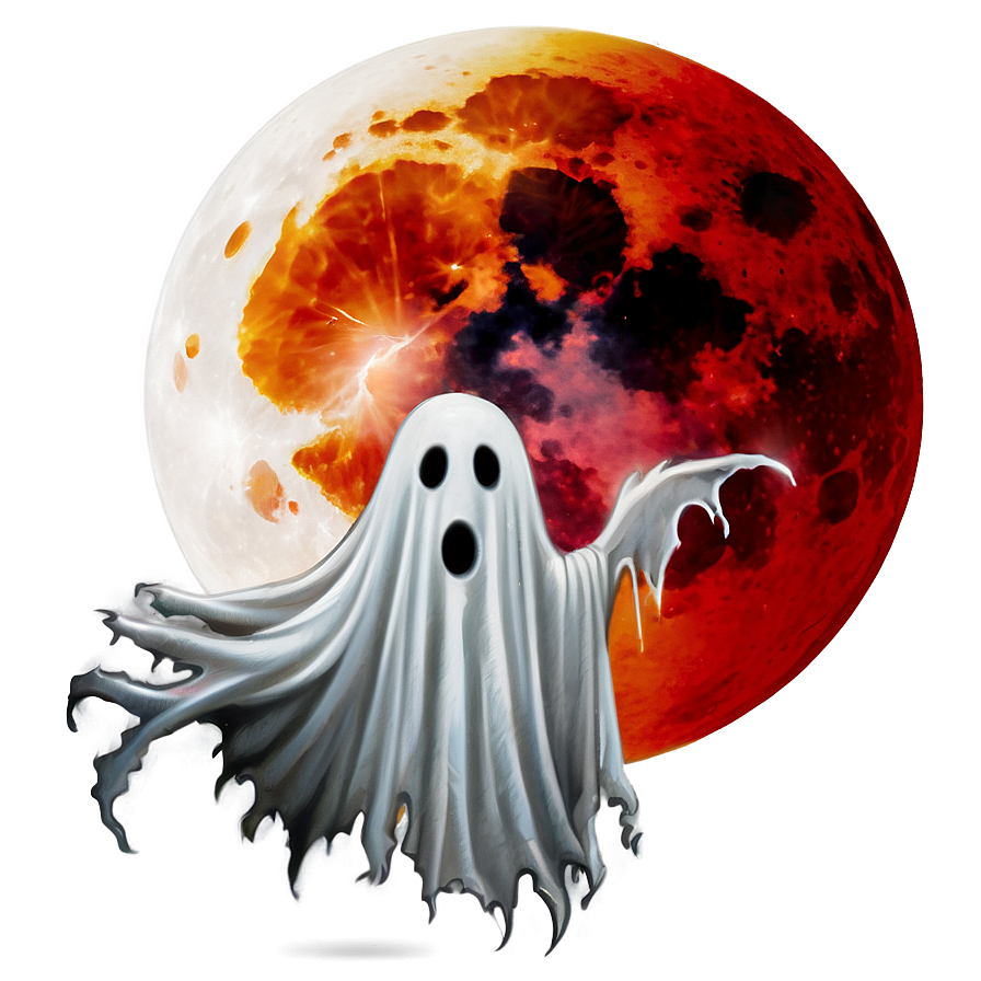 Blood Moon And Ghost Png 48 PNG image