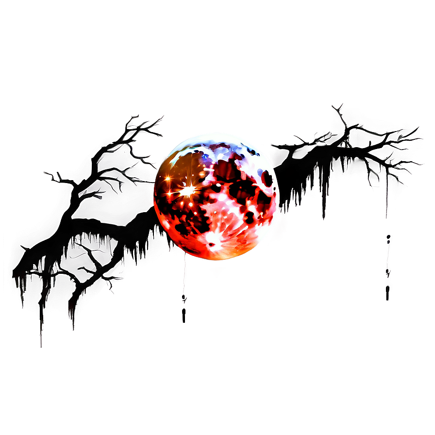 Blood Moon Halloween Night Png 2 PNG image