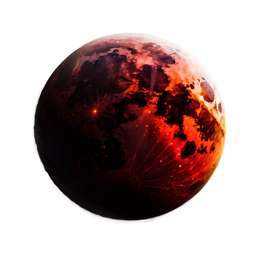 Blood Moon In Dark Sky Png 31 PNG image