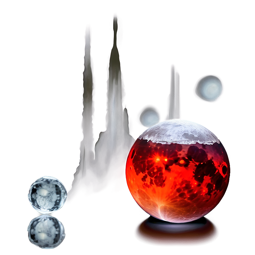 Blood Moon Over Ice Png 65 PNG image