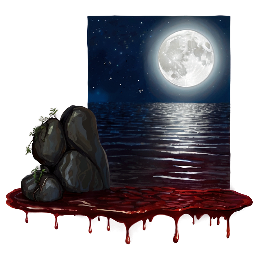 Blood Pool Under Moonlight Png Upu57 PNG image