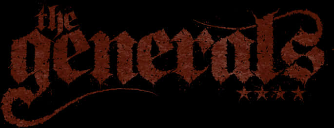 Blood Text The Generals Band Logo PNG image