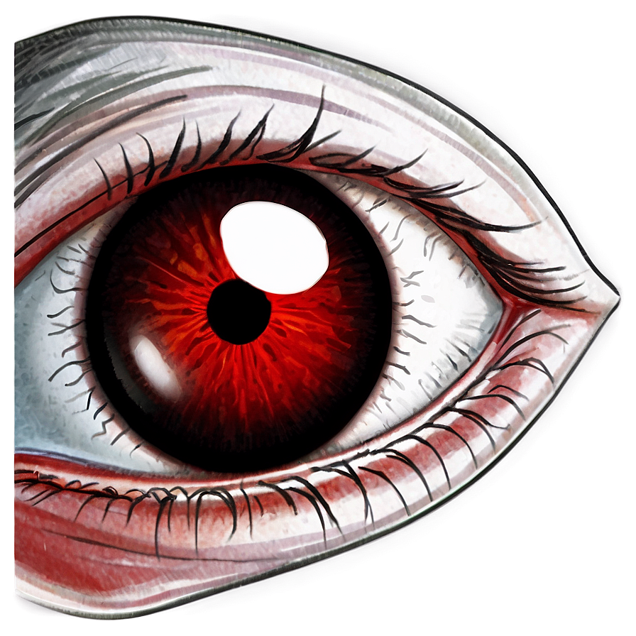 Bloodshot Eye Realistic Drawing Png Yhb PNG image