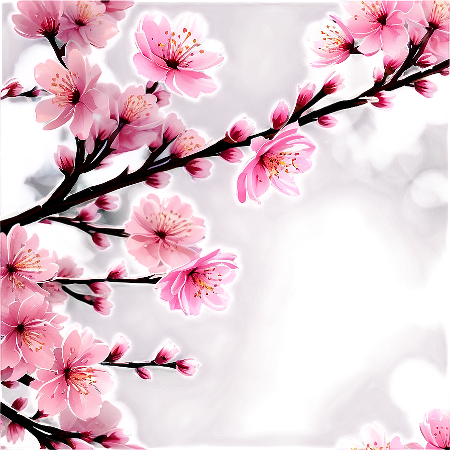Blooming Cherry Blossom Landscape Png 37 PNG image
