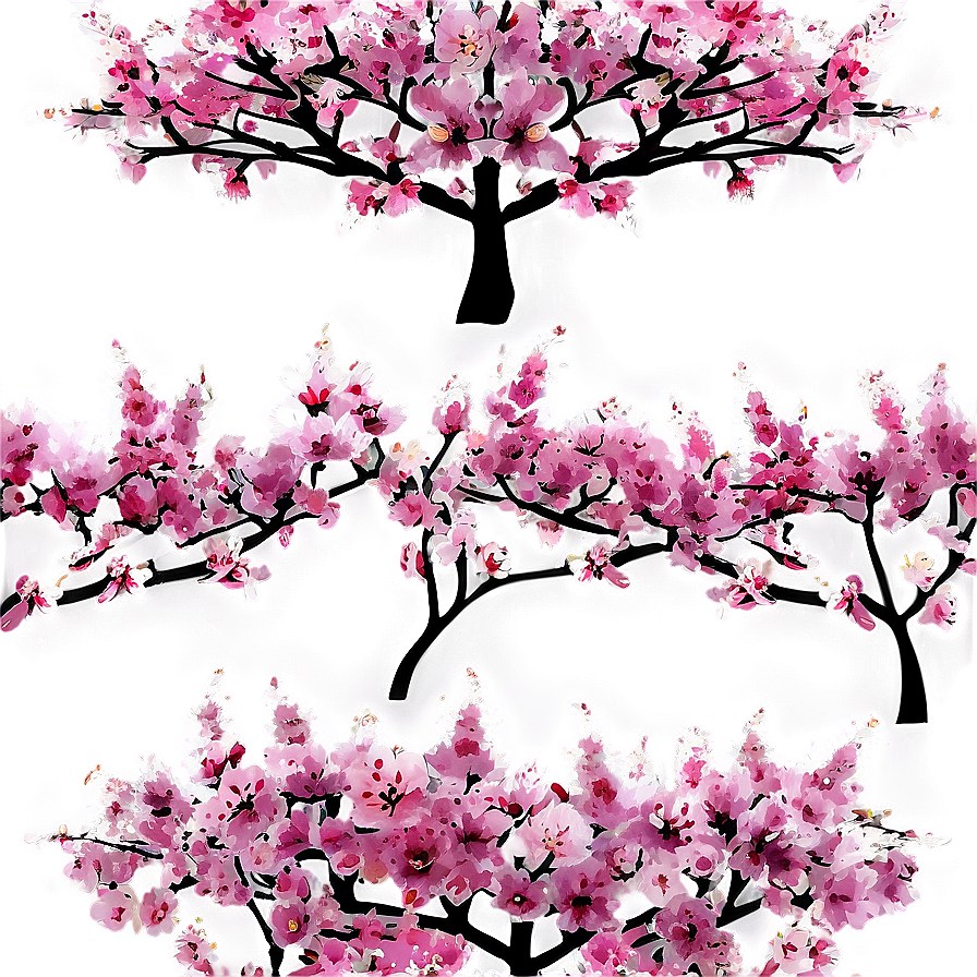 Blooming Cherry Trees Forest Png 33 PNG image