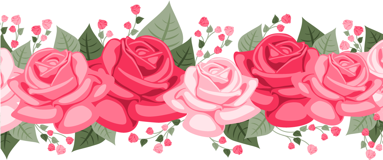 Blooming Roses Vector Banner PNG image