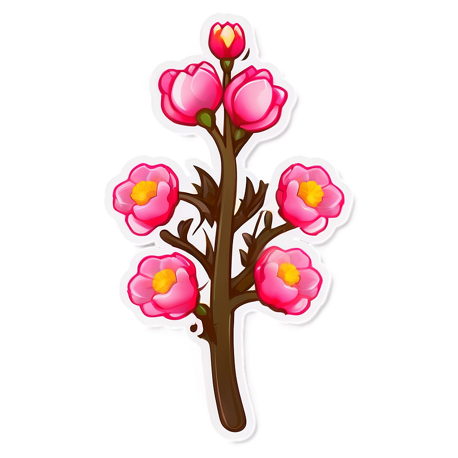 Blossom Sticker Graphic Png Dmf80 PNG image