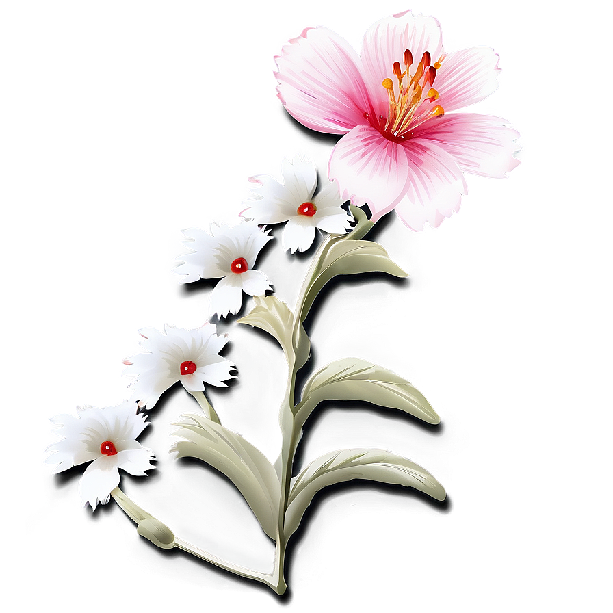 Blossoming Corner Flower Png 8 PNG image