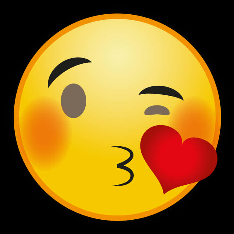 Blowing Kiss Emoji Love Expression PNG image