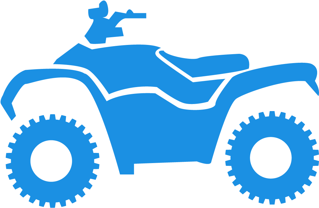 Blue A T V Icon PNG image