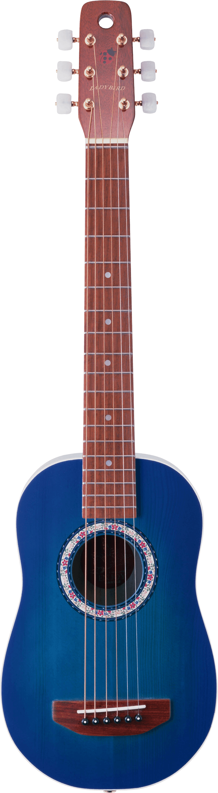 Blue Acoustic Guitar PNG image