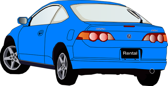 Blue Acura R S X Rental Illustration PNG image