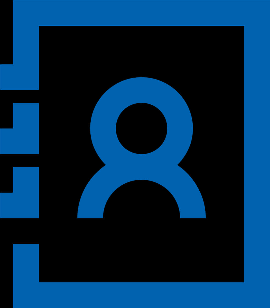 Blue Address Book Icon PNG image