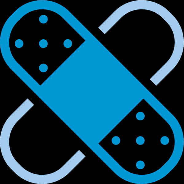 Blue Adhesive Bandage Icon PNG image