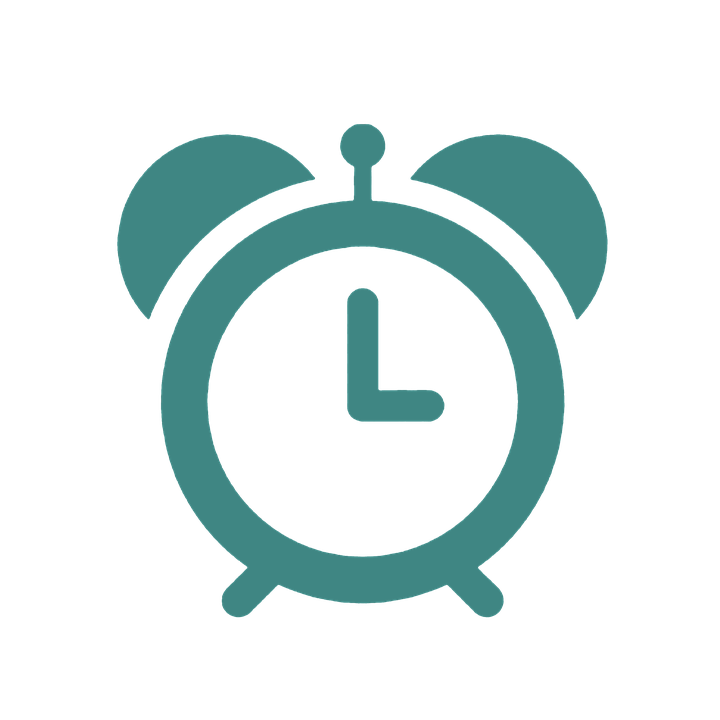 Blue Alarm Clock Icon PNG image