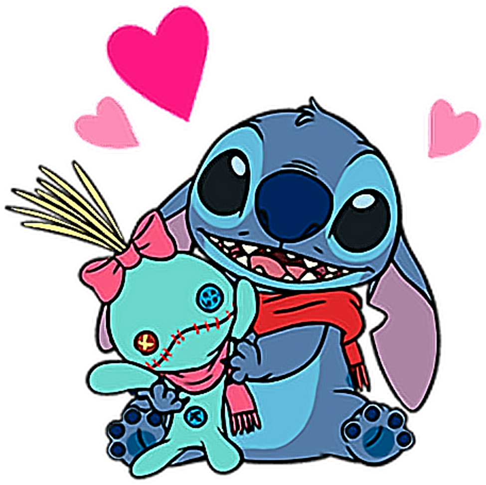 Blue Alien Hugging Doll Sticker PNG image