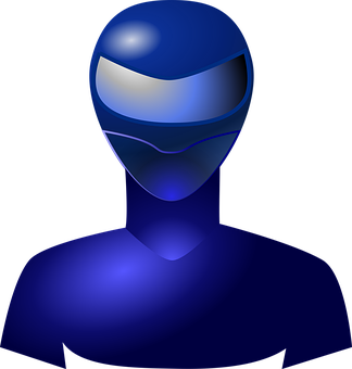 Blue Alien Visor Graphic PNG image