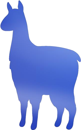 Blue Alpaca Silhouette.png PNG image