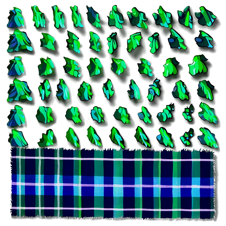 Blue And Green Flannel Png 06212024 PNG image