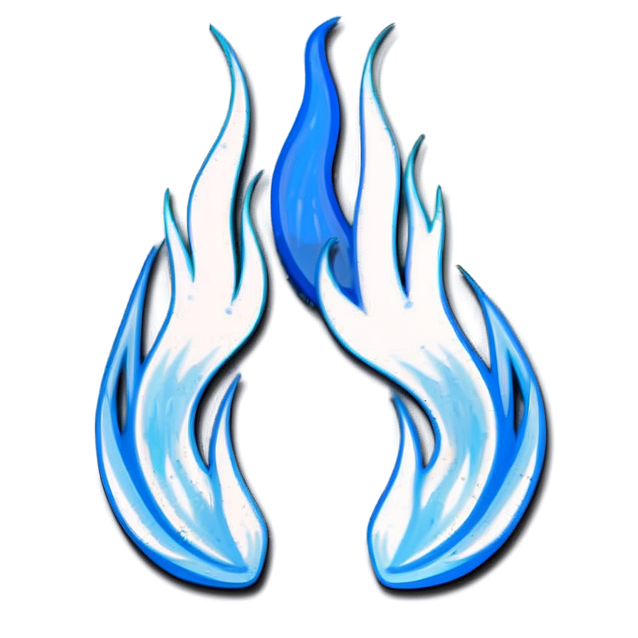 Blue And White Flames Png Rpl90 PNG image