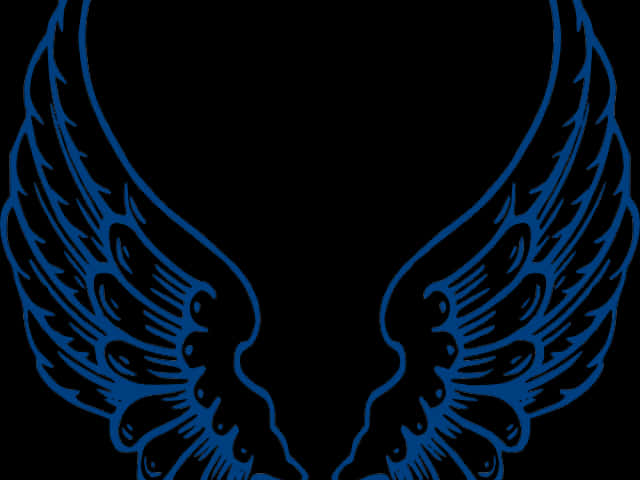 Blue Angel Wings Vector Art PNG image