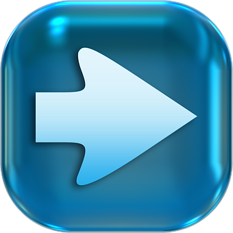 Blue Arrow Button Icon PNG image