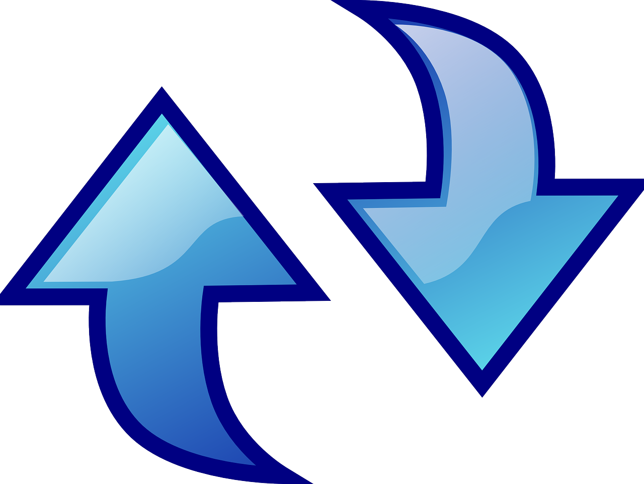 Blue Arrow Clipart Two Way Direction PNG image