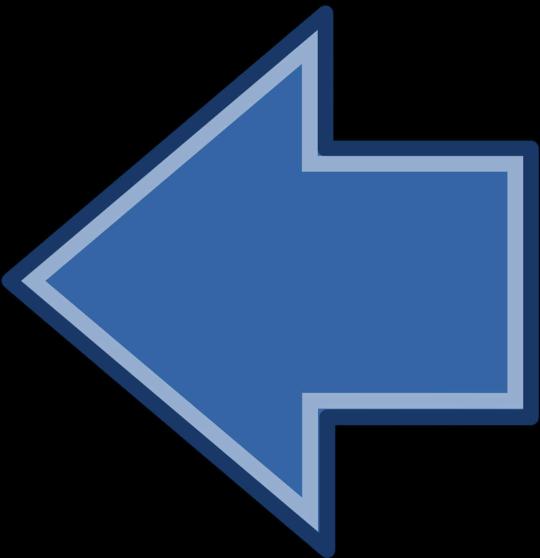 Blue Arrow Pointing Left PNG image