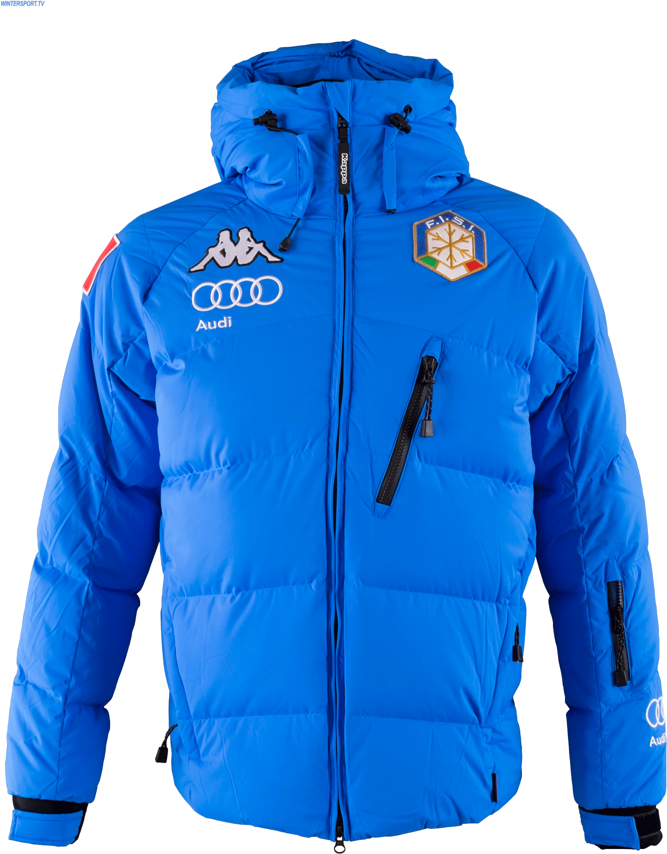 Blue Audi Winter Jacket Product Photo PNG image