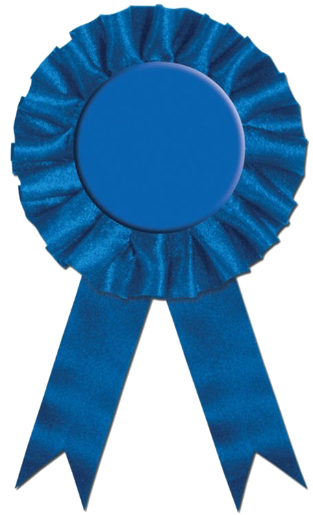 Blue Award Ribbon Blank Center PNG image