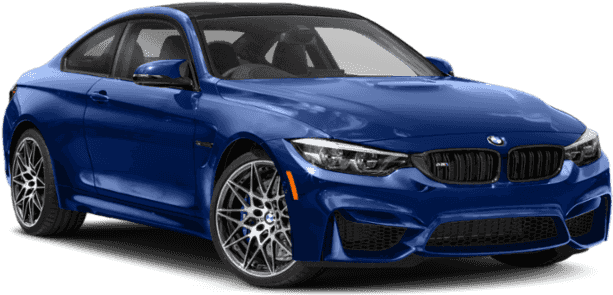 Blue B M W M4 Coupe Side View PNG image