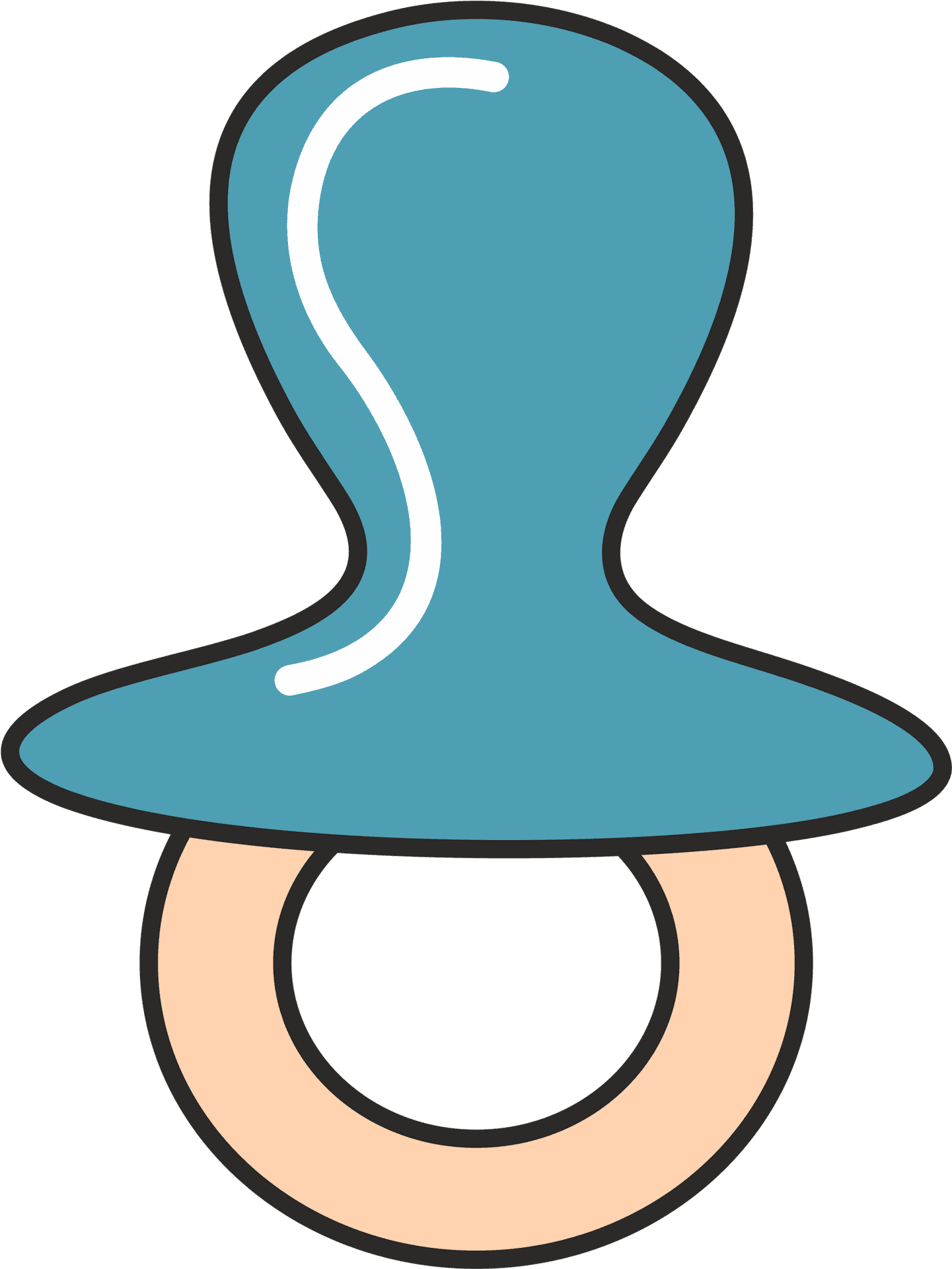 Blue Baby Pacifier Vector PNG image