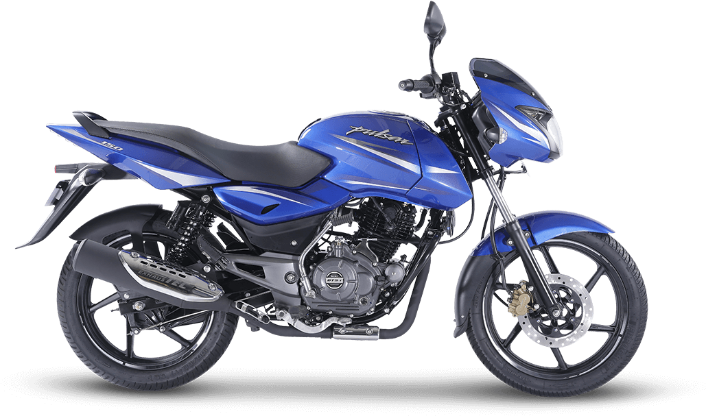 Blue Bajaj Pulsar Motorcycle PNG image