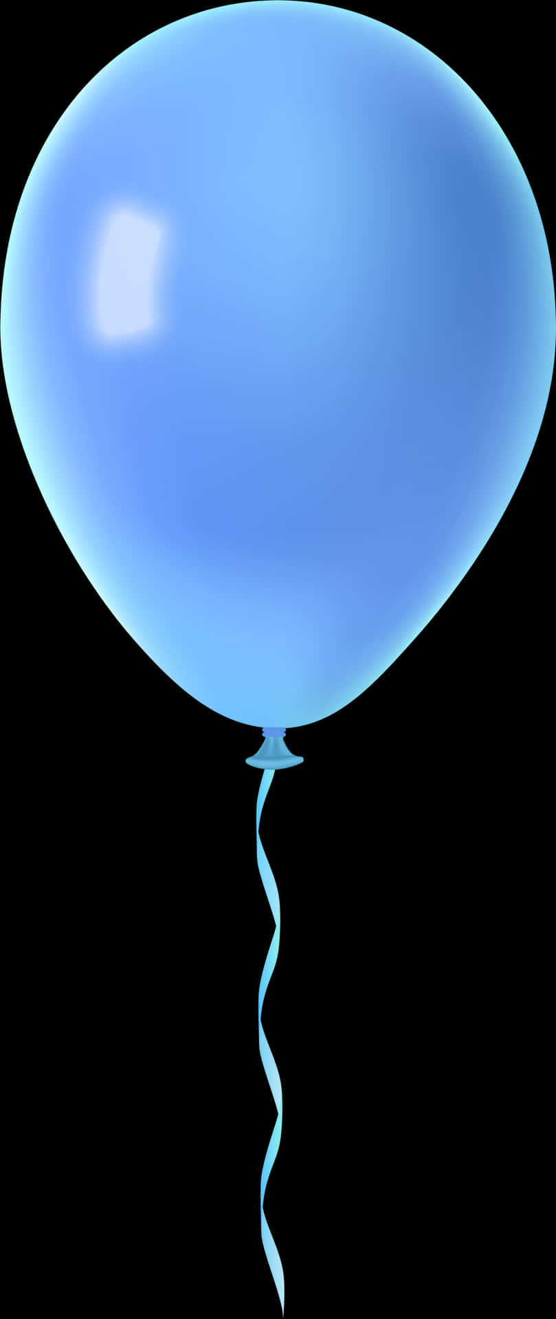 Blue Balloon Black Background PNG image