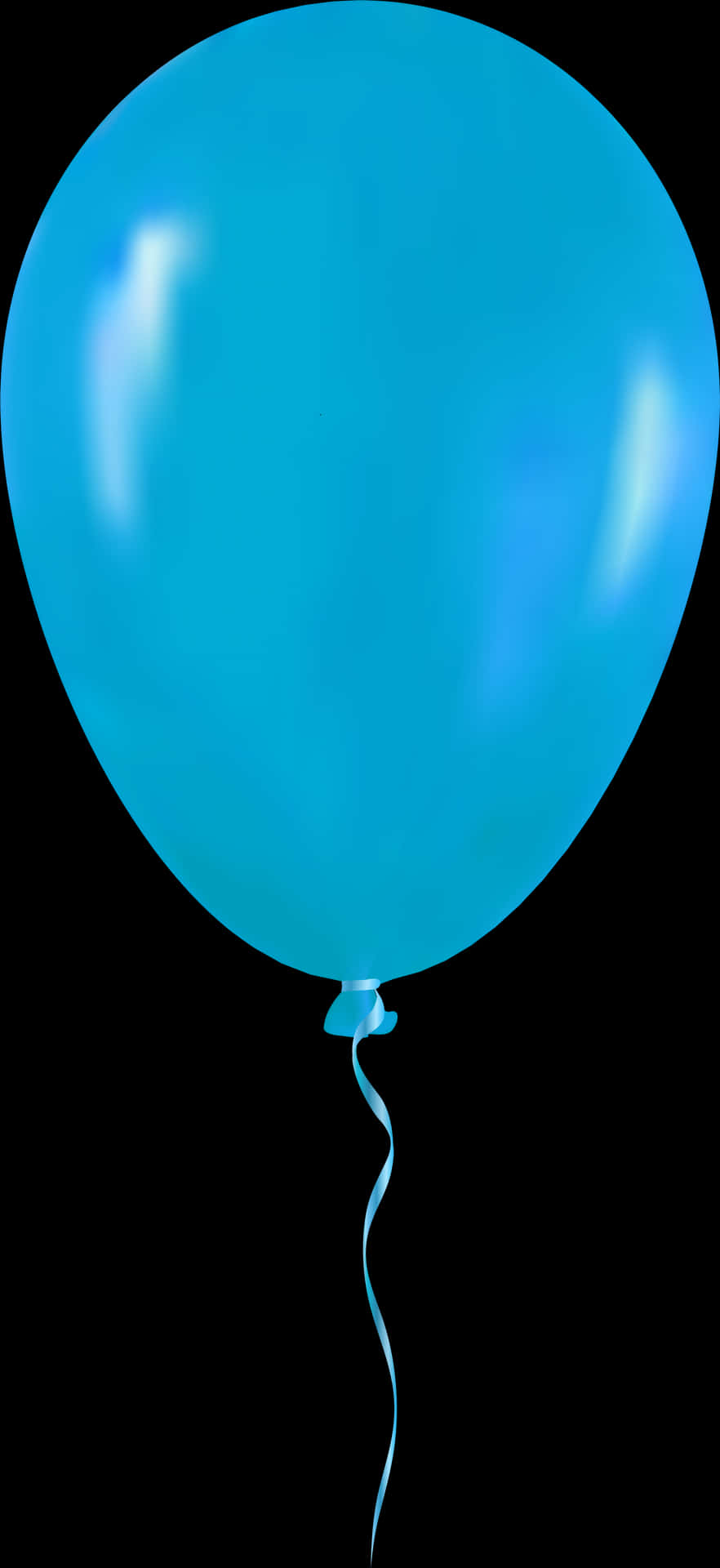 Blue Balloon Black Background PNG image