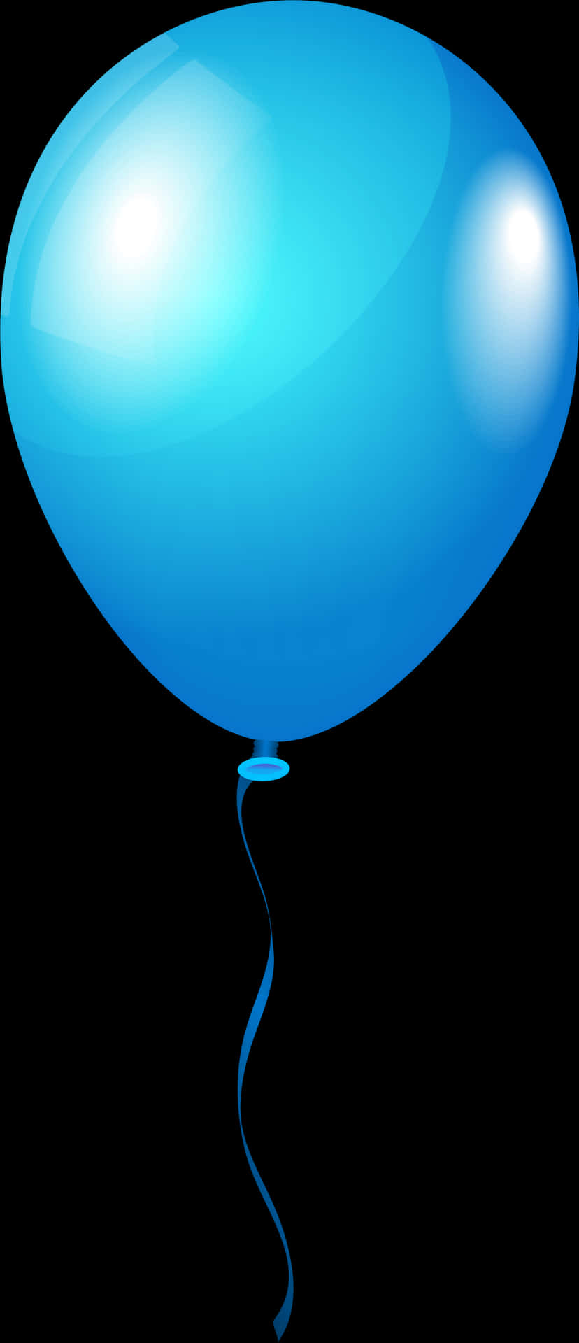 Blue Balloon Black Background PNG image