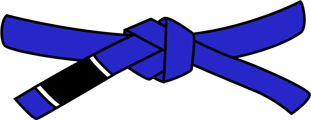 Blue Belt Knot Illustration PNG image